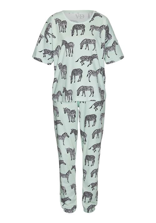 VIVANCE Pyjamas 'Dreams '  mint / sort / hvid