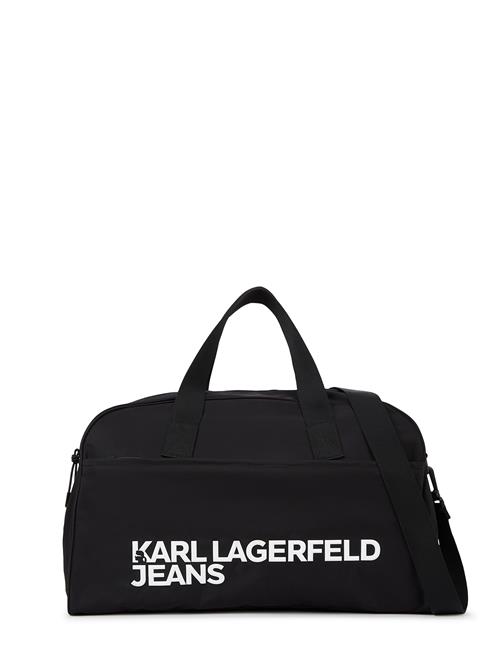 KARL LAGERFELD JEANS Weekendtaske ' GYM '  sort / hvid