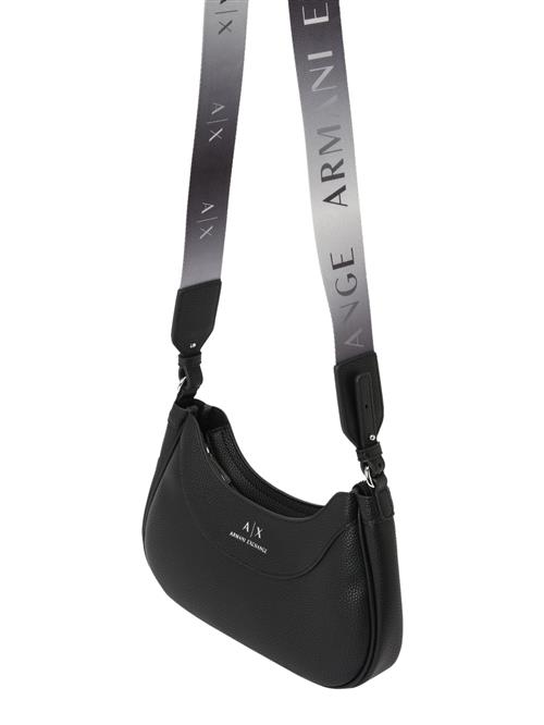 ARMANI EXCHANGE Skuldertaske 'HOBO'  sort / sølv