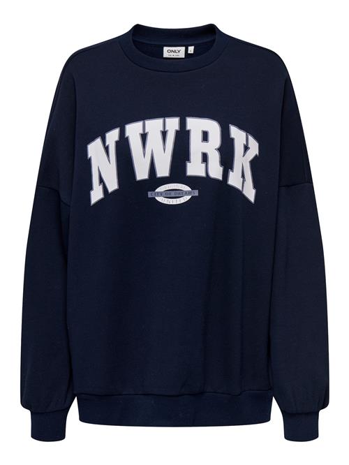 ONLY Sweatshirt 'ONLDEBORAH'  navy / hvid