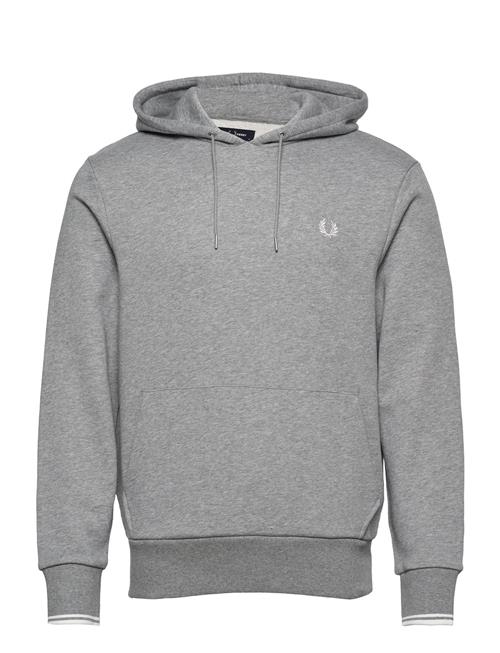 Se Fred Perry Tipped Hooded Sweatsh Fred Perry Grey ved Booztlet