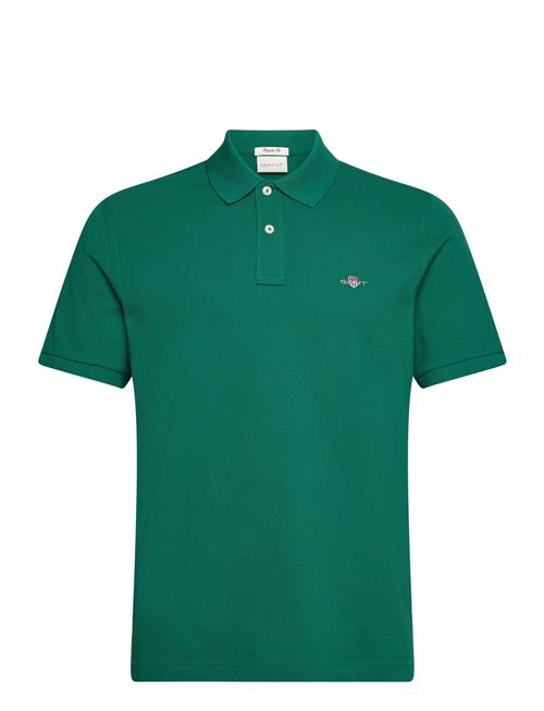 Reg Shield Ss Pique Polo GANT Green