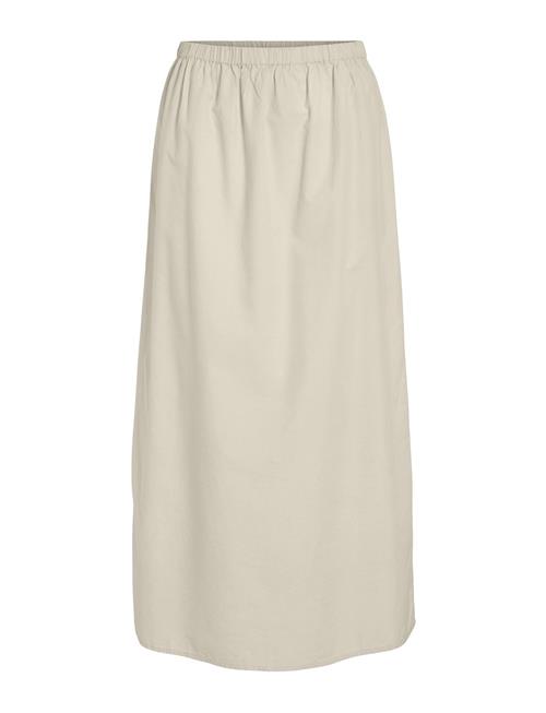 Vila Viemma Hw Midi Skirt/Ka Vila Beige