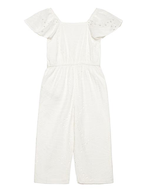 Swiss Embroidery Jumpsuit Mango White