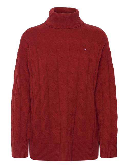 Soft Wool Cable Roll-Nk Sweater Tommy Hilfiger Red