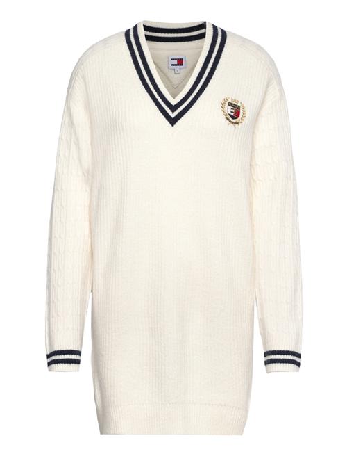 Tjw Crest Sweater Dress Tommy Jeans White