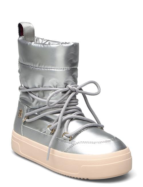 Tommy Hilfiger Lace-Up Metallic Snowboot Tommy Hilfiger Silver