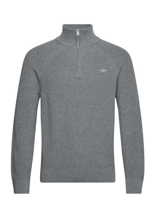 GANT Cotton Wool Rib Half Zip GANT Grey