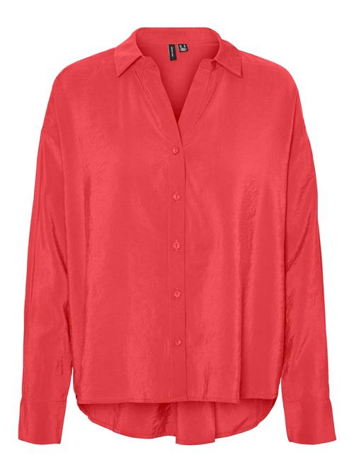 VERO MODA Bluse 'Queeny'  brandrød