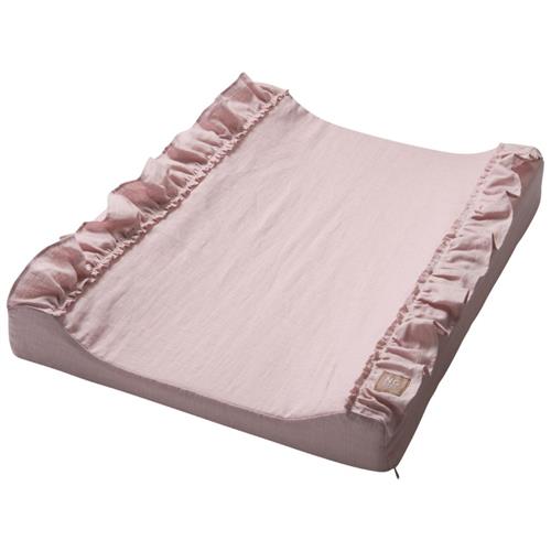 Se NG Baby Skiftelig pude linned med ruffle Rose | Lyserød | 0 ved Babyshop