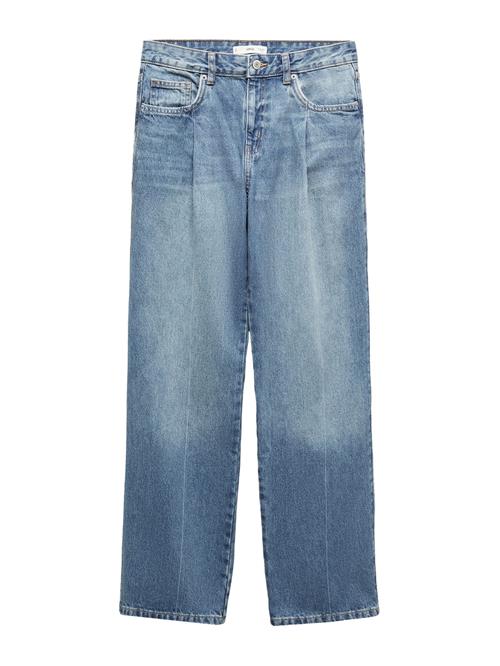 MANGO Jeans med lægfolder  blue denim