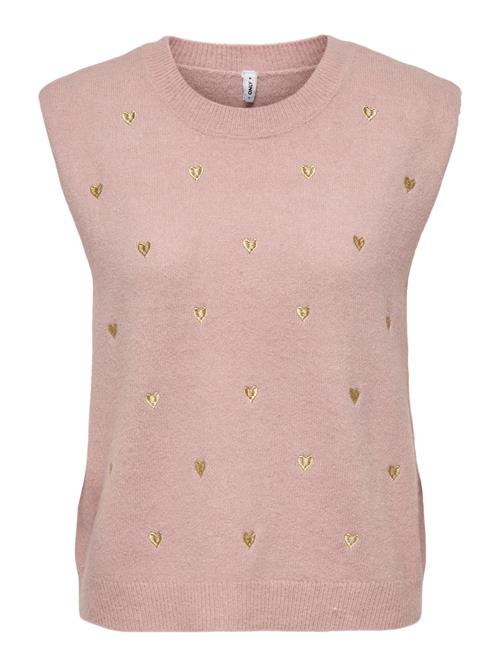 Se ONLY Pullover 'ONLMELODY'  guld / gammelrosa ved About You