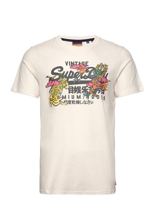 Superdry Vintage Vl Narrative Tee Superdry Cream