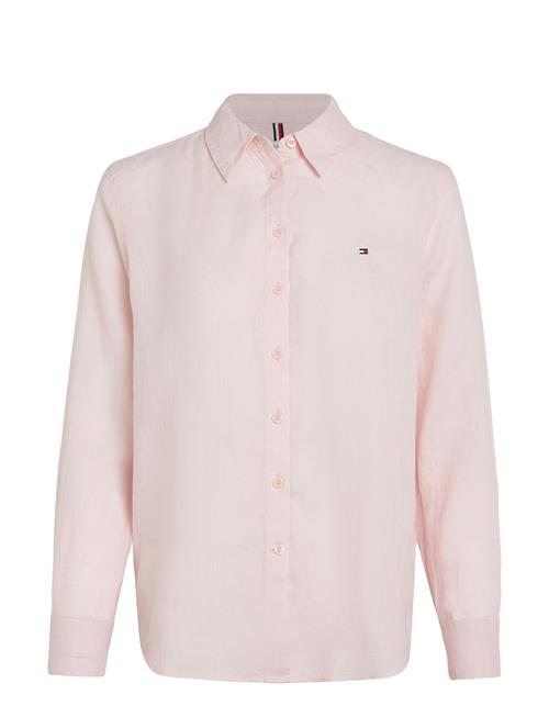 Tommy Hilfiger Linen Relaxed Shirt Ls Tommy Hilfiger Pink