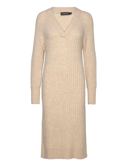 Slrakel V-Neck Dress Soaked In Luxury Beige