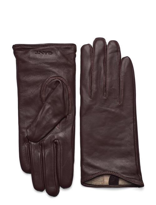 GANT Leather Gloves GANT Brown