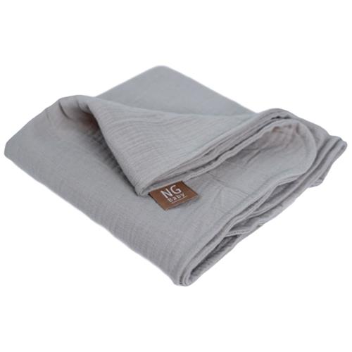 NG Baby Muslin Blanket Deluxe Greige One Size      Unisex