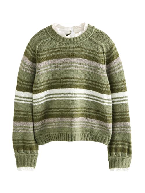 Se Next Pullover  grøn / khaki / hvid ved About You