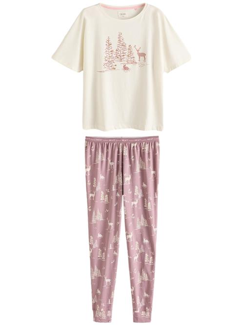 Next Pyjamas  lysebeige / grøn / pink