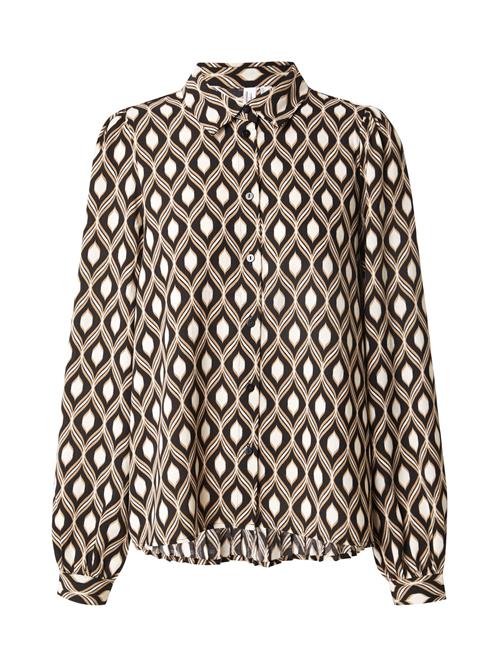 VERO MODA Bluse 'VMVARIA'  beige / sort / hvid