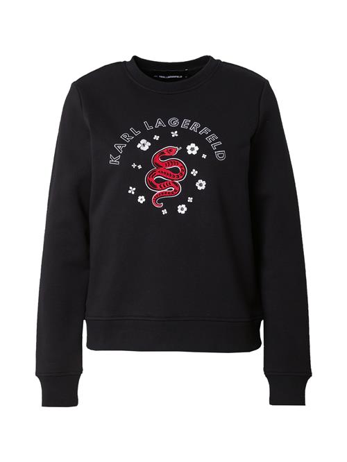 Karl Lagerfeld Sweatshirt  rød / sort / offwhite