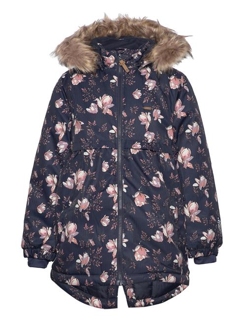 Se Minymo Snow Jacket Aop Minymo Navy ved Booztlet