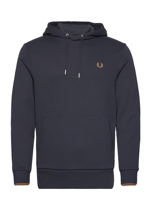 Se Tipped Hooded Sweatshirt Fred Perry Navy ved Booztlet