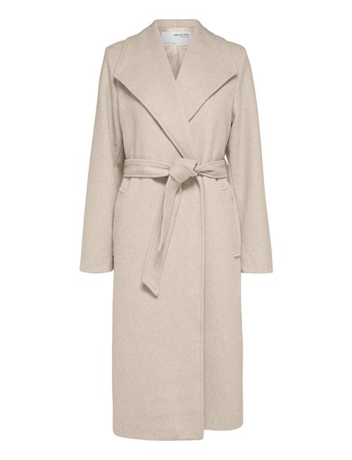 Slfrosa Wool Coat B Noos Selected Cream