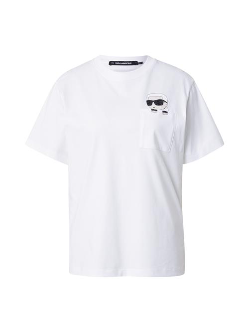 Karl Lagerfeld Shirts 'IKON PEAK-A-BOO'  creme / sort / hvid