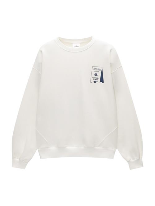 Pull&Bear Sweatshirt  marin / hvid