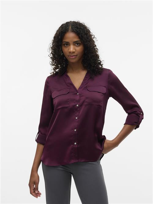 VERO MODA Bluse 'LOU'  rødviolet