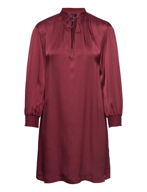 GANT D1. Stand Collar Dress GANT Burgundy