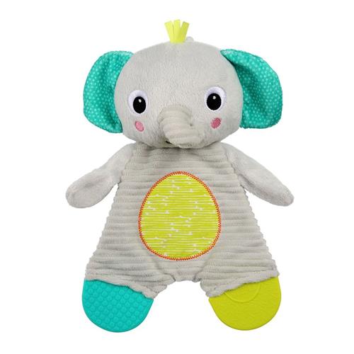 Bright Starts Snuggle & Teethe™ Elephant Plys Teether | Grå | 0-1