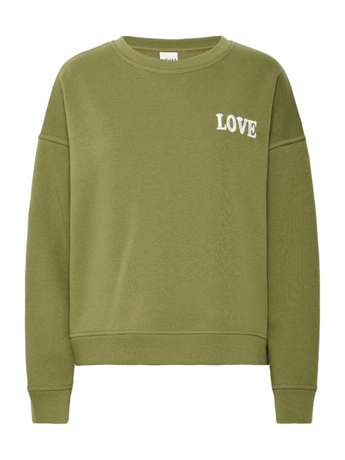 ICHI Sweatshirt 'IH MERELLA'  kiwi / hvid