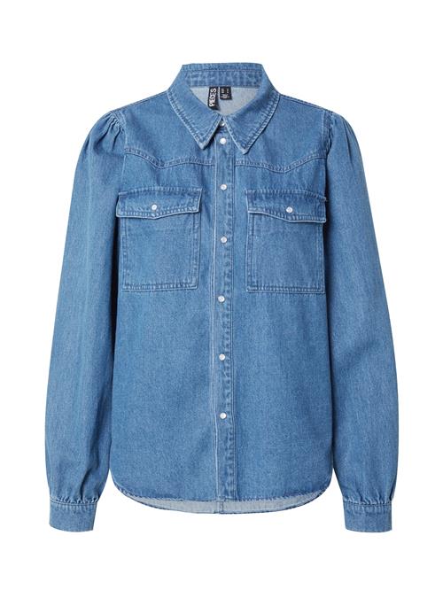 PIECES Bluse 'PCPAULA'  blue denim