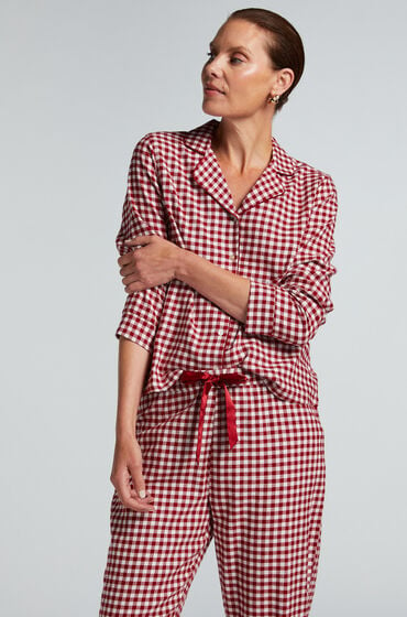 Hunkemöller Pyjamassæt Flannel rød