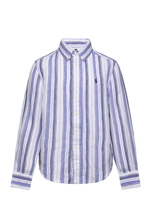 Ralph Lauren Kids Plaid Linen Shirt Ralph Lauren Kids Blue