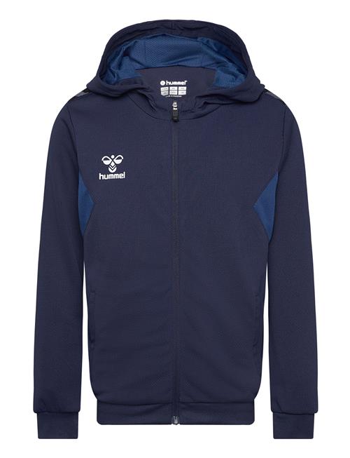 Hmlauthentic Pl Zip Hoodie Kids Hummel Blue