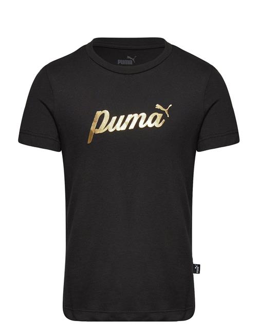 PUMA Ess+ Script Metallic Tee G PUMA Black