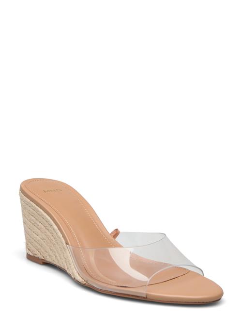 Mango Vinyl Wedge Sandals Mango Beige