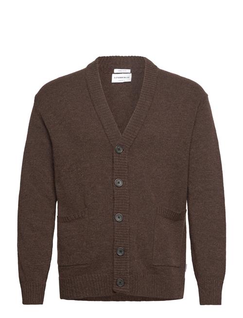 Se Lindbergh Lambswool Button Cardigan Lindbergh Brown ved Booztlet