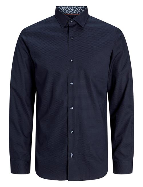 Jack & Jones Jprblabarnes Detail Dobby L/S Shirt Sn Jack & J S Navy