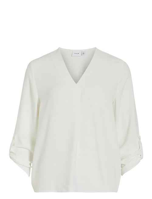 Vijosa 3/4 V-Neck Top - Noos Vila White