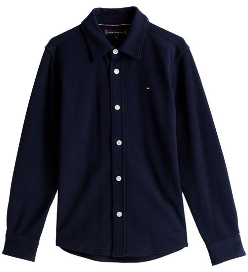 Tommy Hilfiger Skjorte - Micro Waffle - Dark Night Navy