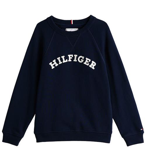 Tommy Hilfiger Sweatshirt - Dark Night Navy m. Hvid