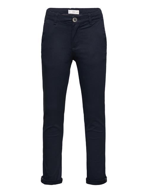 Mango Cotton Chinos Mango Navy