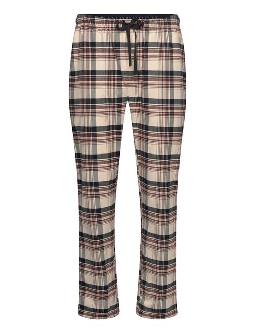 Checked Brushed Pyjama Pants Lindbergh Burgundy