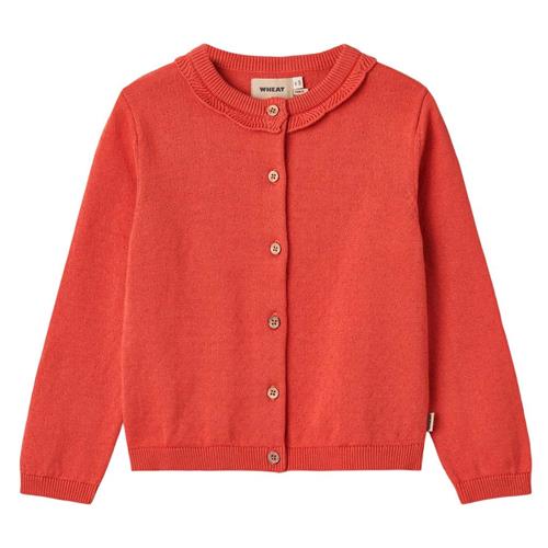 Wheat GOTS Amy Cardigan Candy Red | Rød | 128 cm