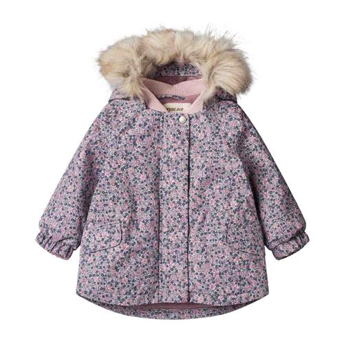 Wheat Mathilde Tech Blomstret Babyjakke Winter Flowers | Blå | 86 cm