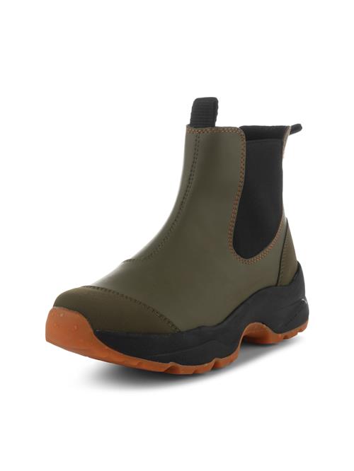 WODEN Chelsea Boots 'Siri'  khaki / mørkegrøn / mørkeorange / sort